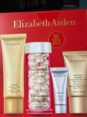 Elizabeth Arden Ceramide & Hyaluronic Capsules Skincare Set - Red, Gold, Pearl